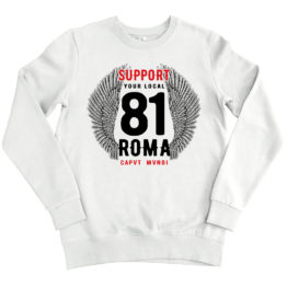 Support 81 - WINGS felpa bianca
